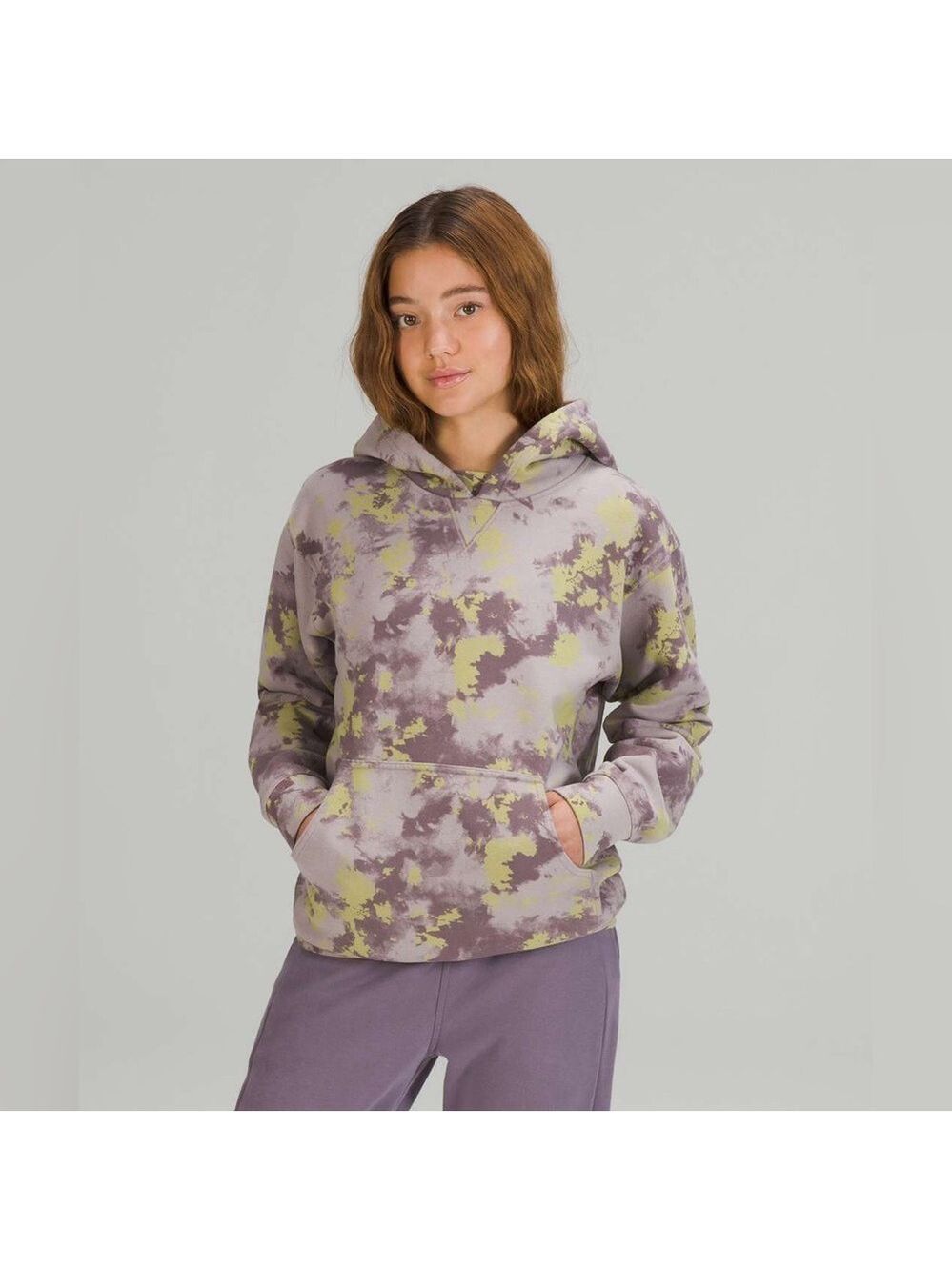 Lululemon All Yours Hoodie Orbital Tie Dye Mauve Grey Multi Colour Size 4